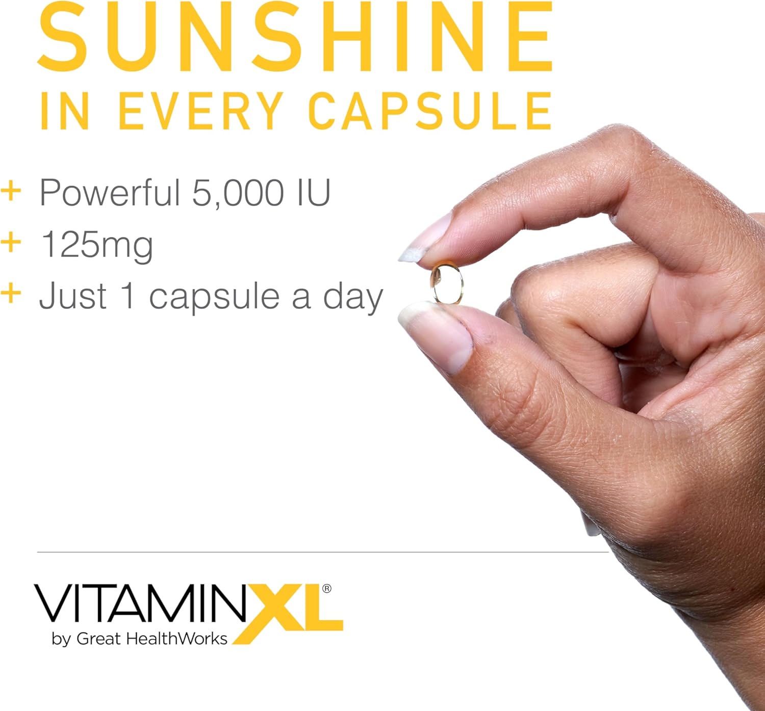 Vitamin D3 5000 IU 125mcg Supplement - 30 Softgels K97464