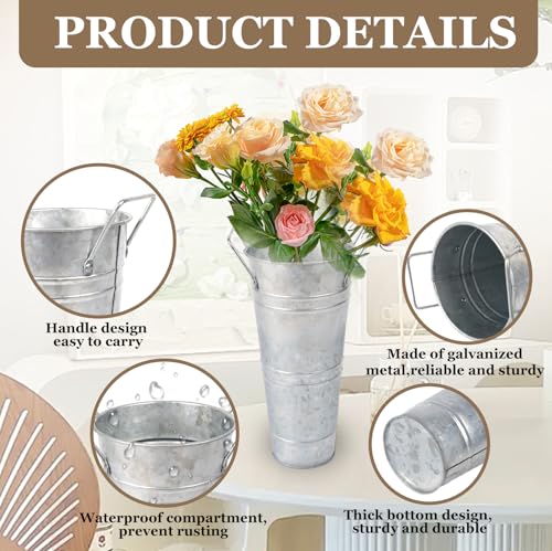 Silver Metal Flower Vase Set of 8 G17904