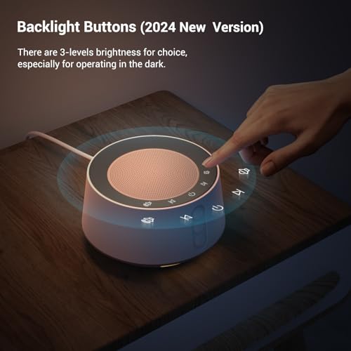 White Noise Sound Machine with 14 Soothing Sounds and 10 Levels Night Light B5679