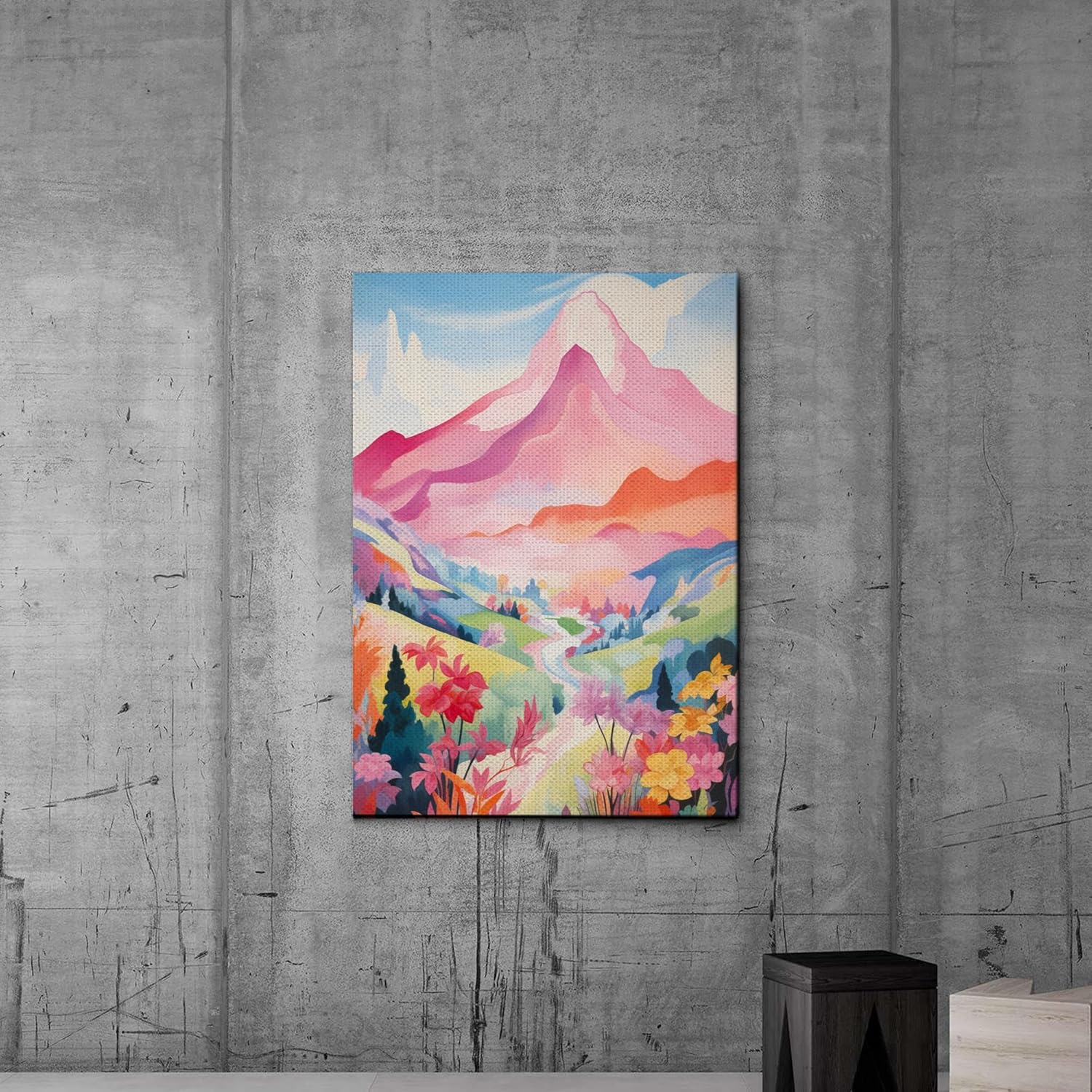 Abstract Mountain Wall Art Canvas Print L144730