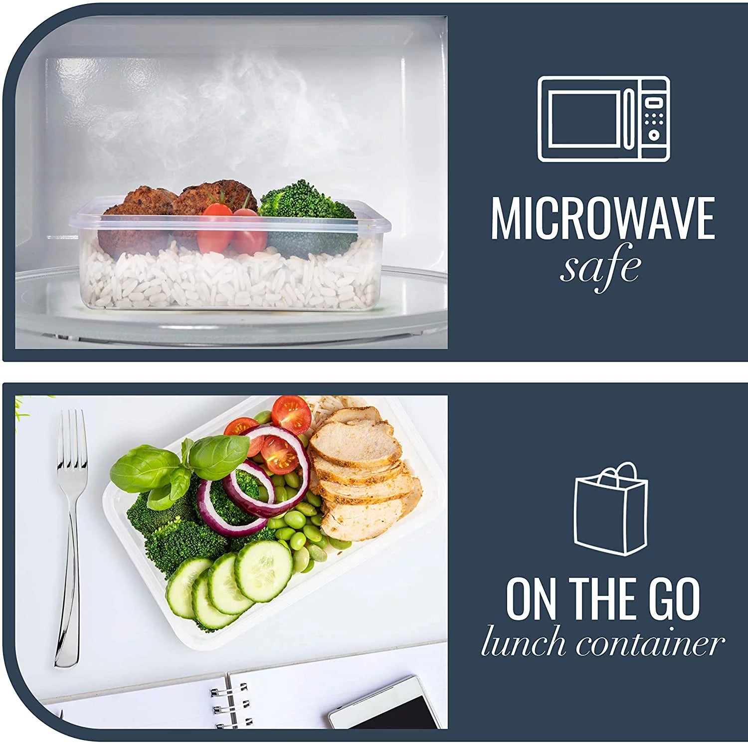 50 Pcs Airtight Food Storage Container Set with Lids N7711