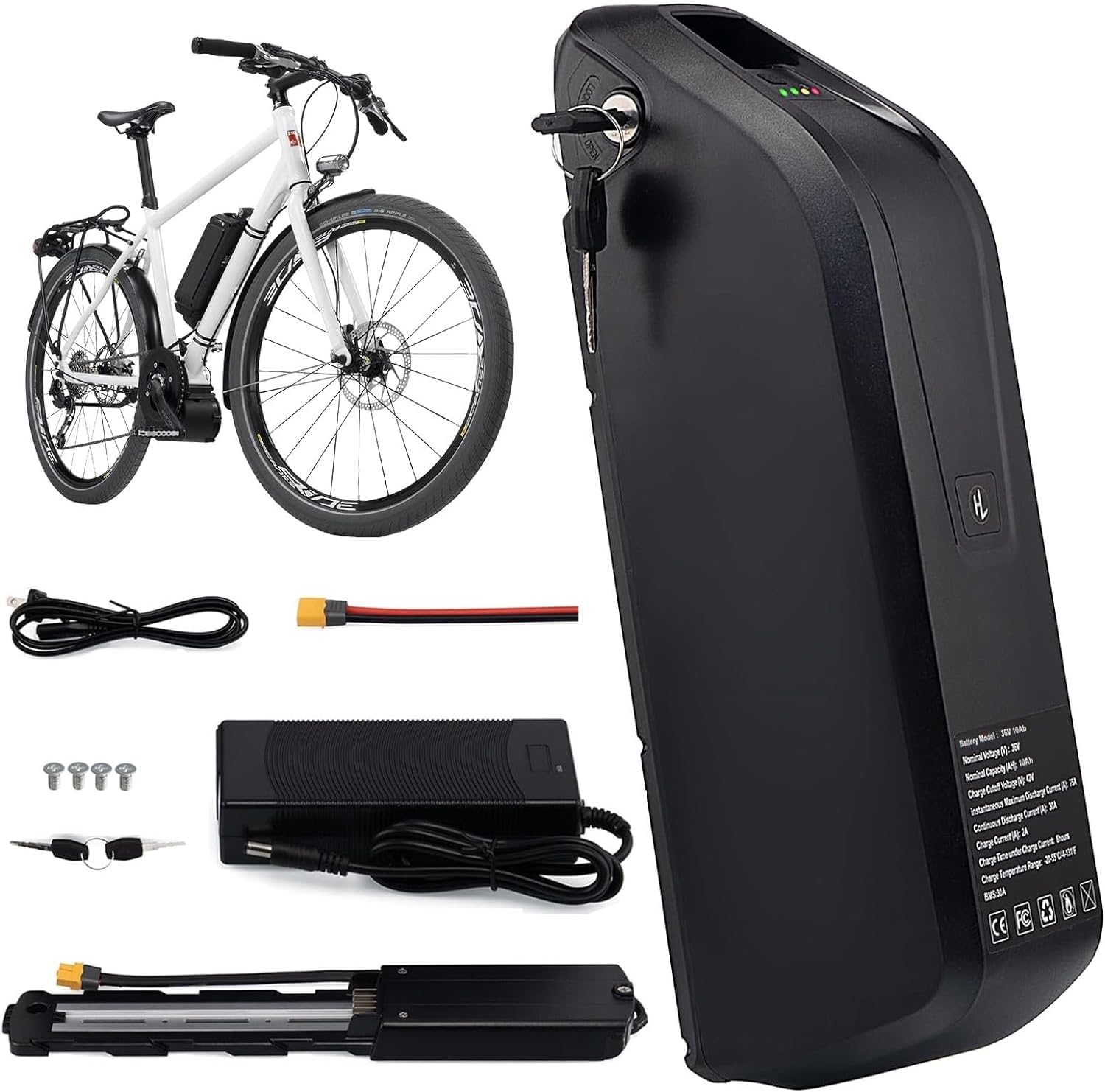 36V 10Ah Lithium Ebike Battery with 2A Charger Q7471