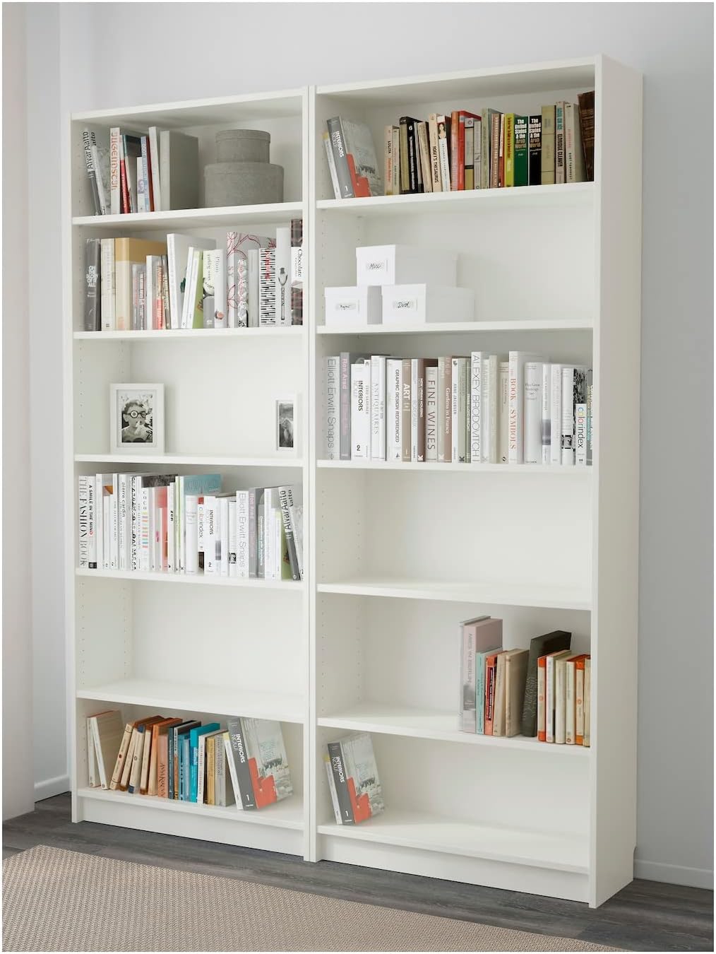 White 63x11x79 1/2 Bookcase W877