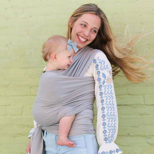 Grey Dark Blue Adjustable Wrap Baby Carrier T60101