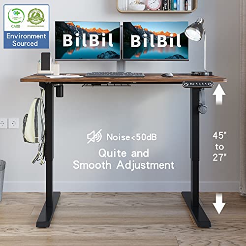 48 x 24 Inches Height Adjustable Electric Standing Desk with 4 Memory Presets V465