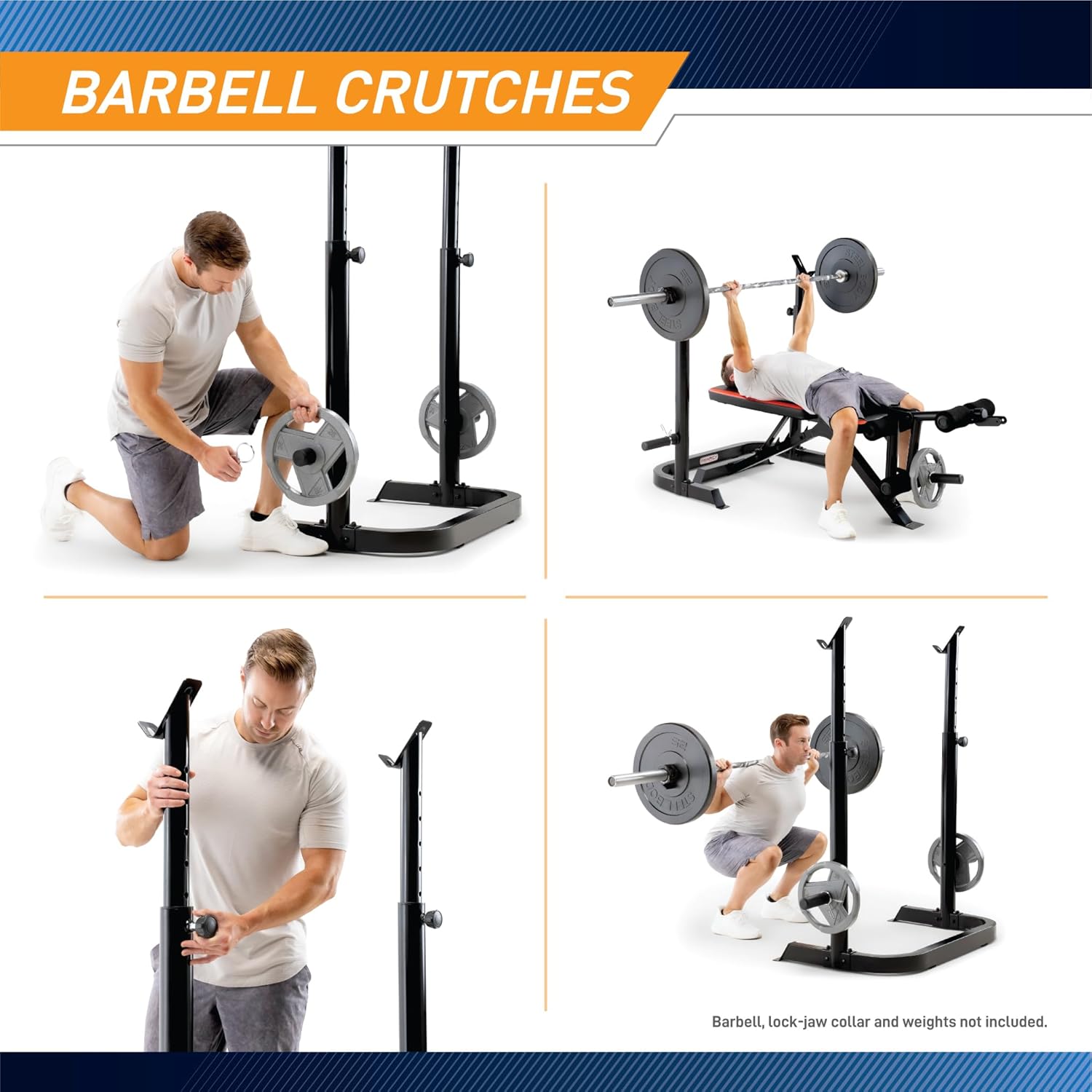 Adjustable Olympic Weight Bench with Leg Developer and Squat Rack N354291
