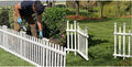 3 Pack Outdoor Garden Fence and Vinyl Gate Kit with Fence Wings A8418