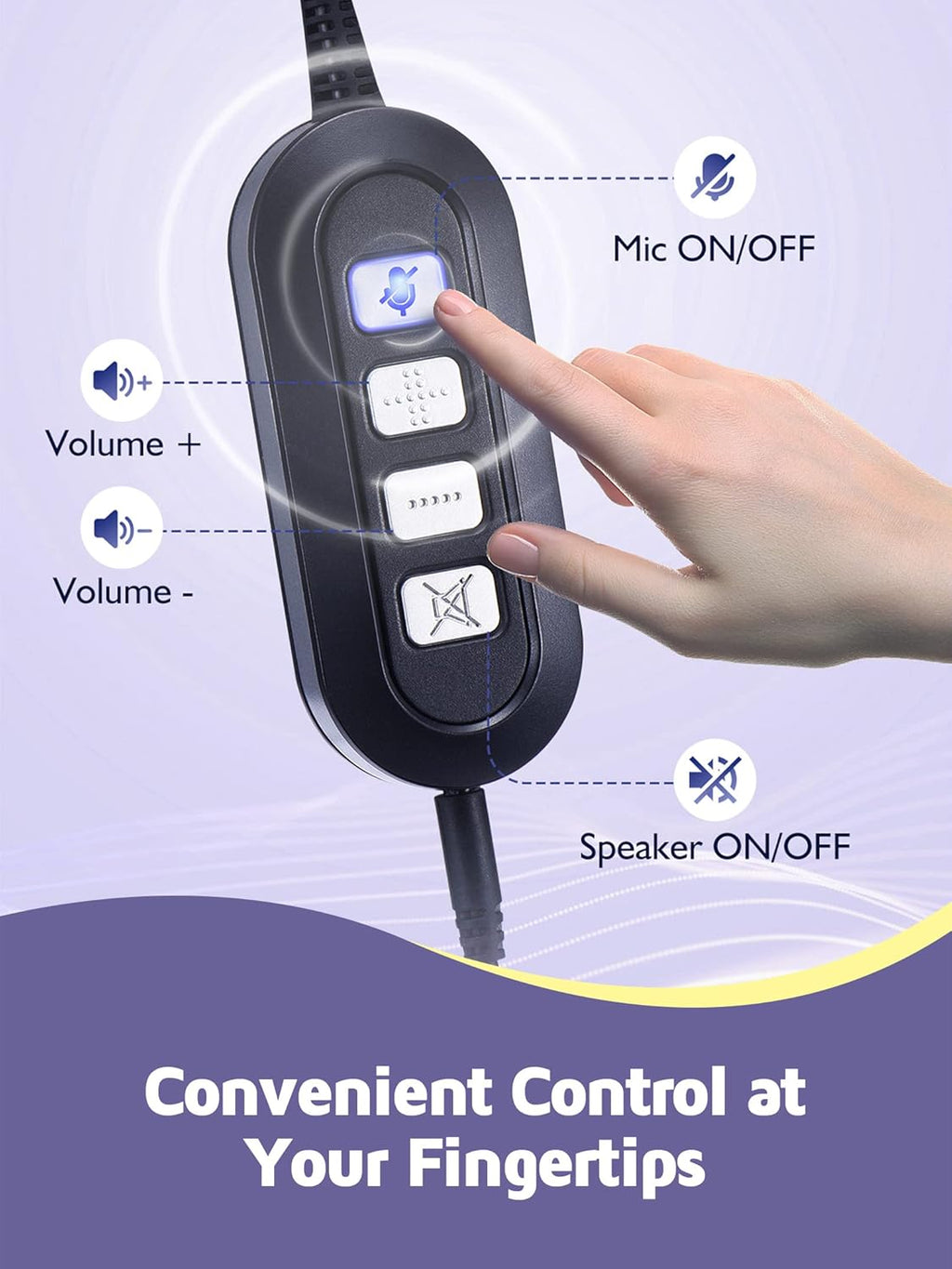 3.5mm/USB Noise Canceling Headset with Microphone F14003