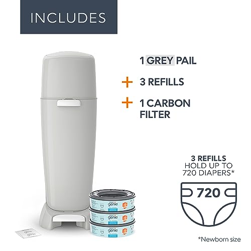 Pink Diaper Pail with Antimicrobial Odor Control W444