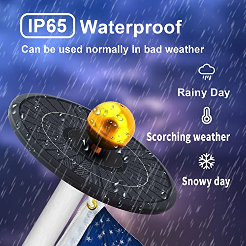 Solar Flag Pole Light 6000 Lumens 566 LED IP67 Waterproof B51950