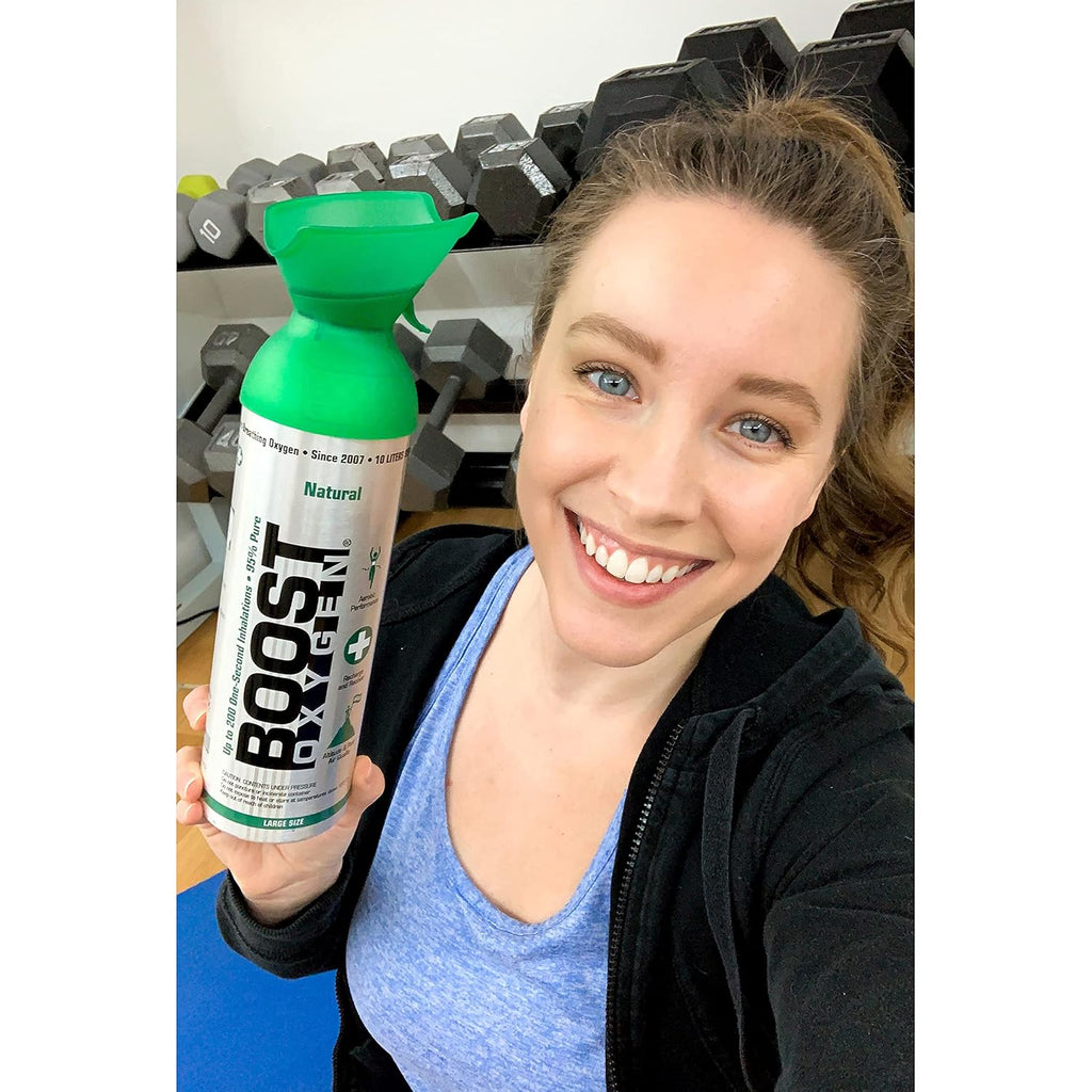 5 Liter Natural Pure Canned Supplemental Oxygen Bottle with Built in Mouthpiece (5 Pack) O2395