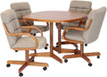 5-Piece 42x42 Laminate Dining Set with Caster Chairs A36862