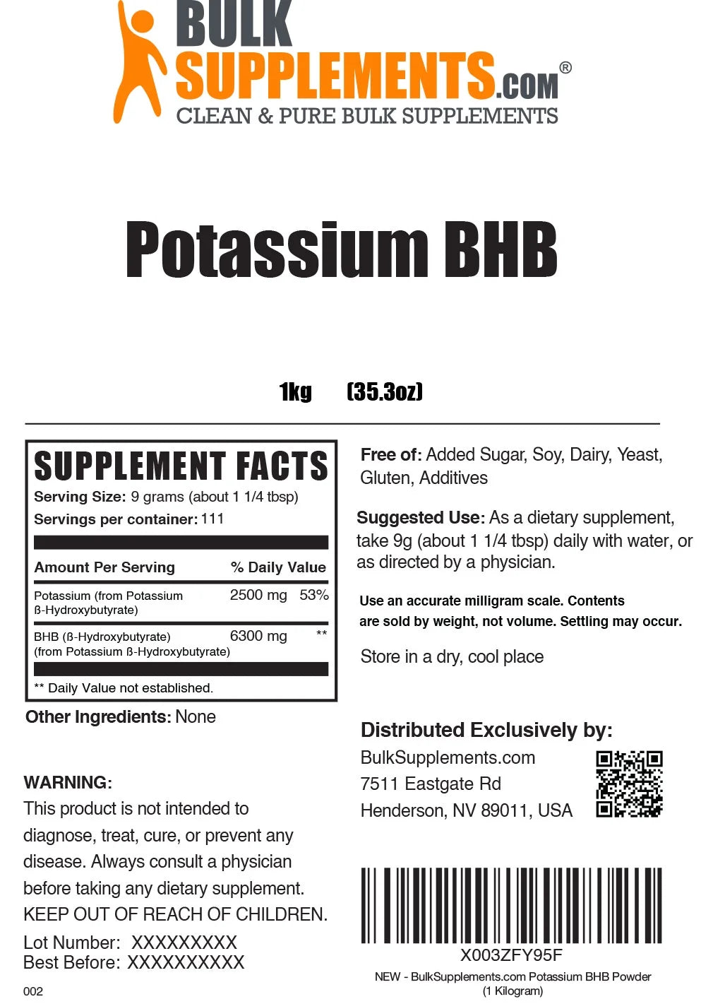 Potassium BHB Powder Electrolytes Supplement R487