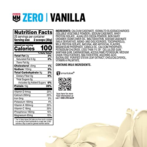 Vanilla Protein Powder, 1.65 Pound, 25 Servings G99115