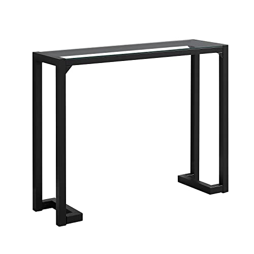 Black Tempered Glass Hall Console T498294