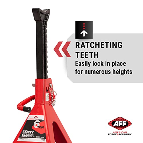 6 Ton Heavy Duty Ratchet Style Jack Stand Set Pair H215