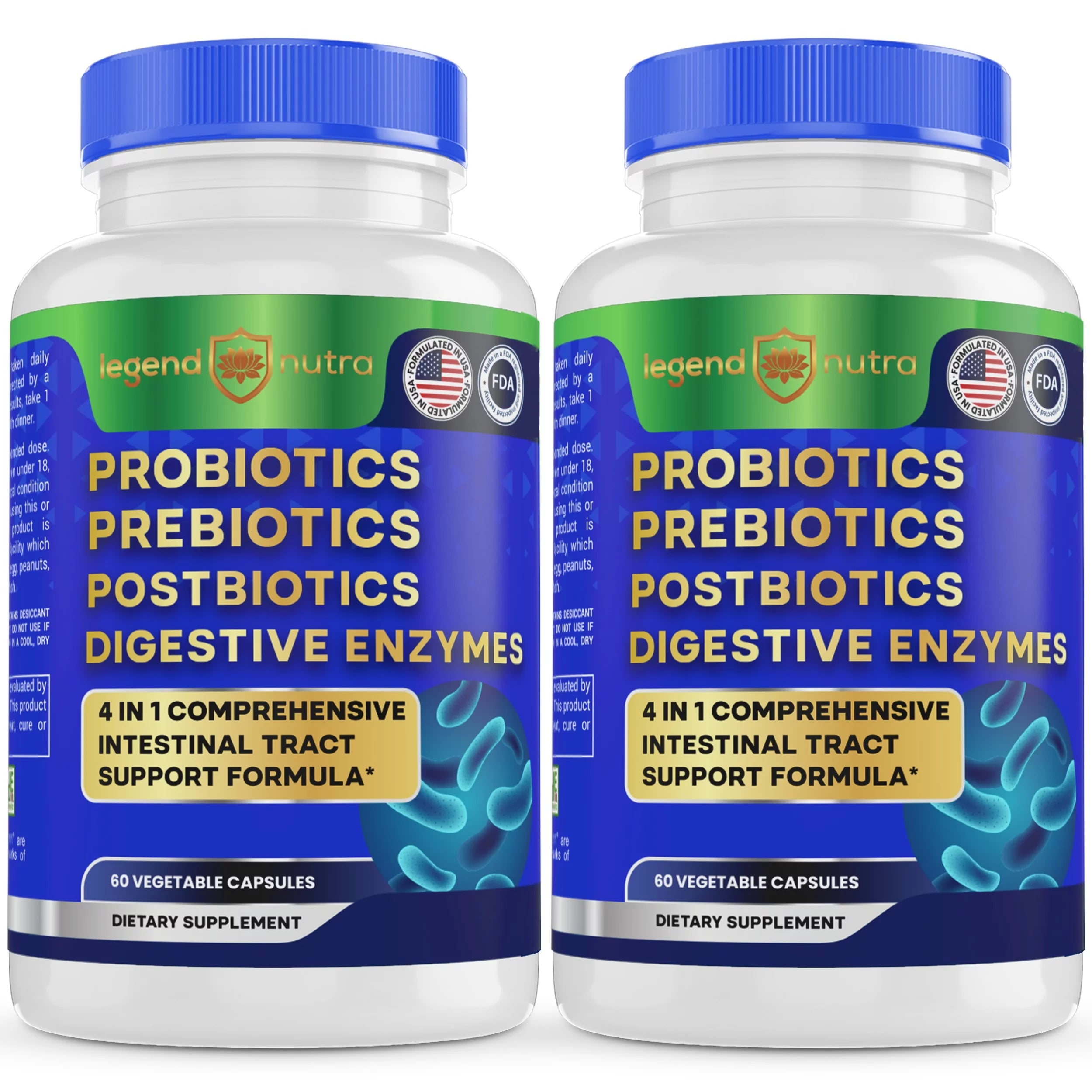 120 Ct Probiotics Prebiotics Postbiotics Digestive Enzymes D14767