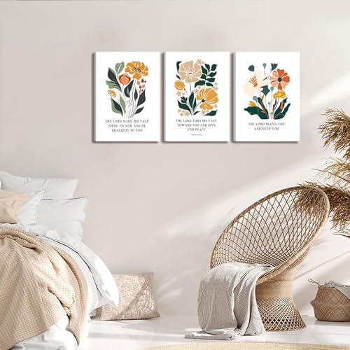 3pcs Christian Wall Art Canvas Paintings Unframed G407