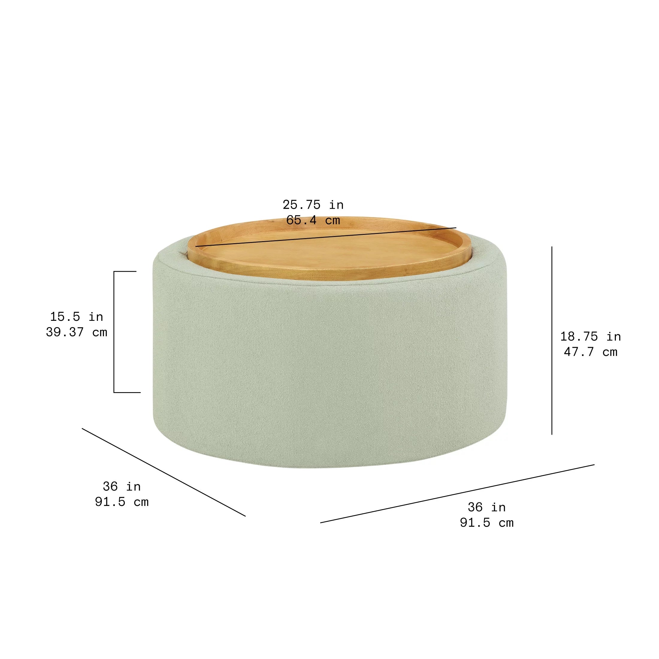 Sage Coffee Table with Storage Z141