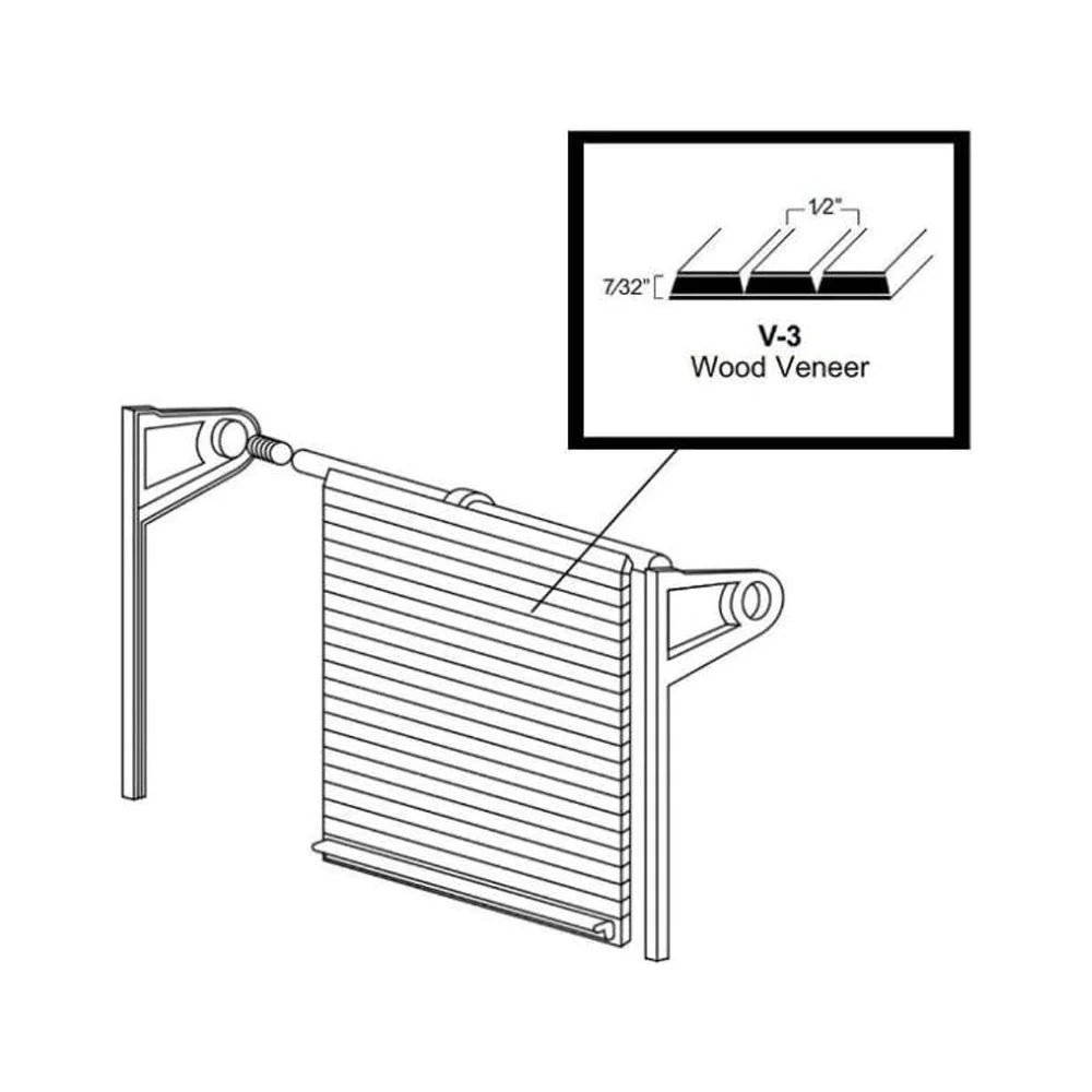 Tambour Door Kit, Maple Veneer, 30"w x 18-1/2"H P782503