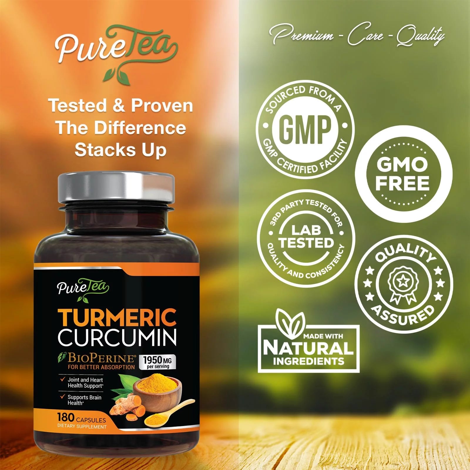 180 Capsules Turmeric Curcumin Supplement G54700