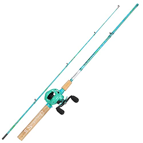 2-Piece 5-Foot 6-Inch Graphite & Fiberglass Fishing Rod and Reel Combo N668
