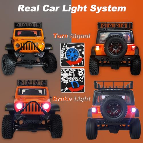 Orange 1/12 RC Rock Crawler with Metal Drive Shaft & Two 1200mAh Battery P405949