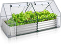 Galvanized Raised Garden Bed with Mesh Cover Greenhouse X93011