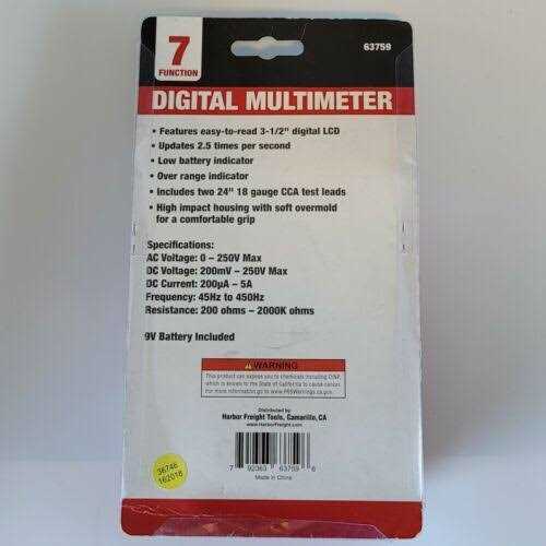 7-Function Digital Multimeter U324372