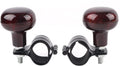 Mahogany Woodgrain Steering Wheel Spinner Knob 2Pcs C494447
