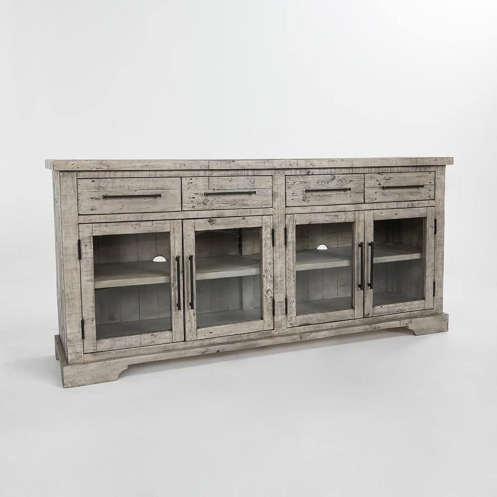 4-Drawer Reclaimed Pine Sideboard in Sierra Gray I3905