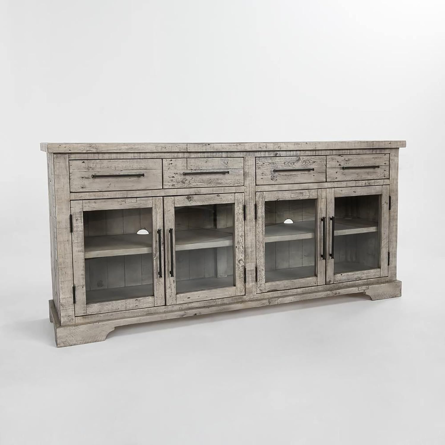 4-Drawer Reclaimed Pine Sideboard in Sierra Gray I3905