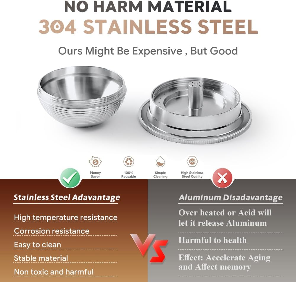 Stainless Steel Reusable Coffee Capsules Pods (2.4 oz) W786729