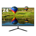 24inch FHD 75hz Flat Panel Computer Monitor Frameless Thin Ergonomic Tilt LED IPS 1ms Display Screen HDMI+VGA Port With HDMI Cable Black I133