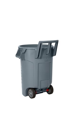 32 Gal Gray Vented Wheeled Trash Container W600348