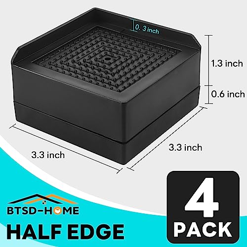 Black 4 Pack Furniture Risers 1.5 Inch I60242
