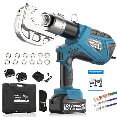 12Ton 6AWG-800MCM Rechargeable Hydraulic Crimping Tool E935850