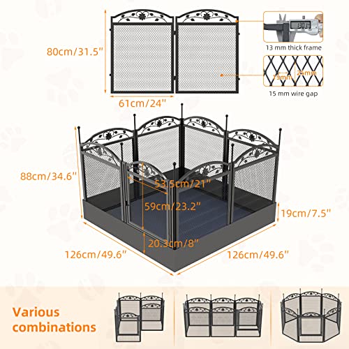 Dog Whelping Box Fence with Waterproof Whelping Pad B50380