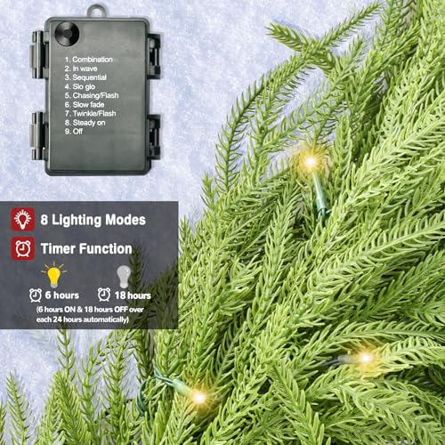9FT Prelit Norfolk Pine Garland with Lights H81825