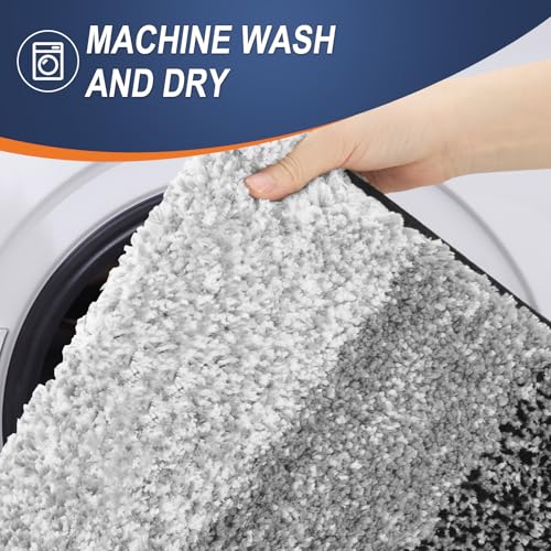 Grey U-Shaped Microfiber Toilet Bath Mat S3686