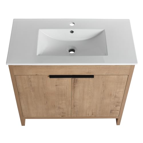 30 Inch Freestanding Single Sink Bathroom Vanity with Sink H6529