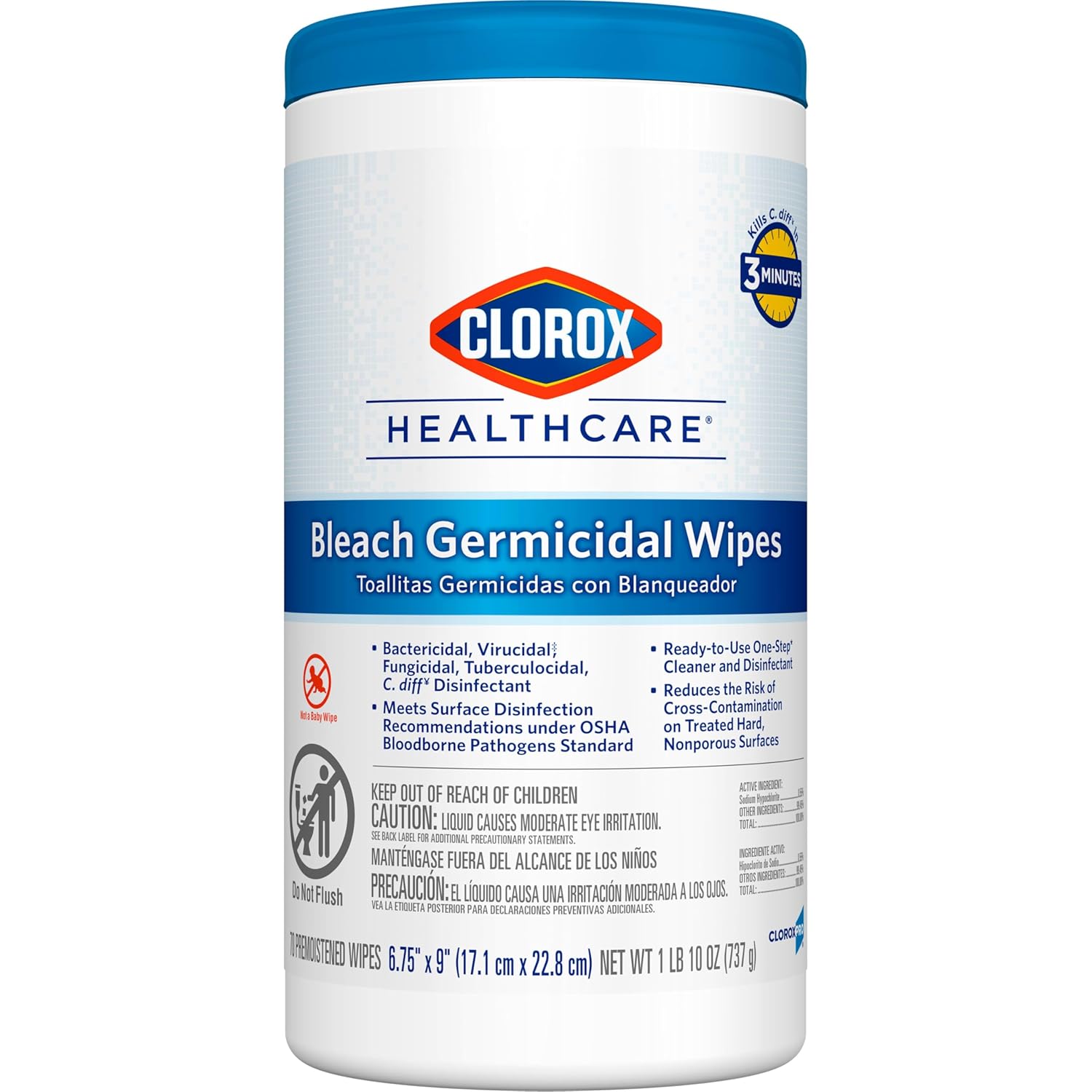 70 Count Bleach Germicidal Wipes D9537