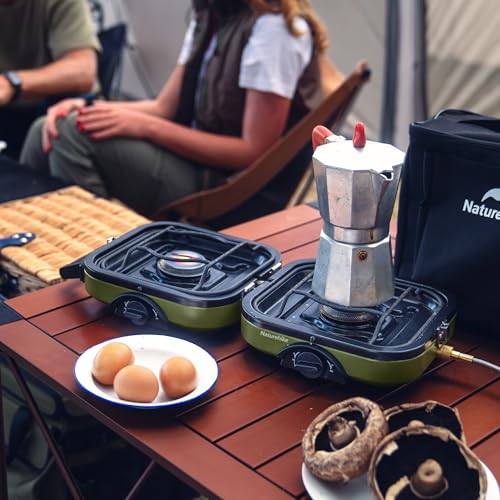 2 Burner Folding Camping Stove with Griddle C8992