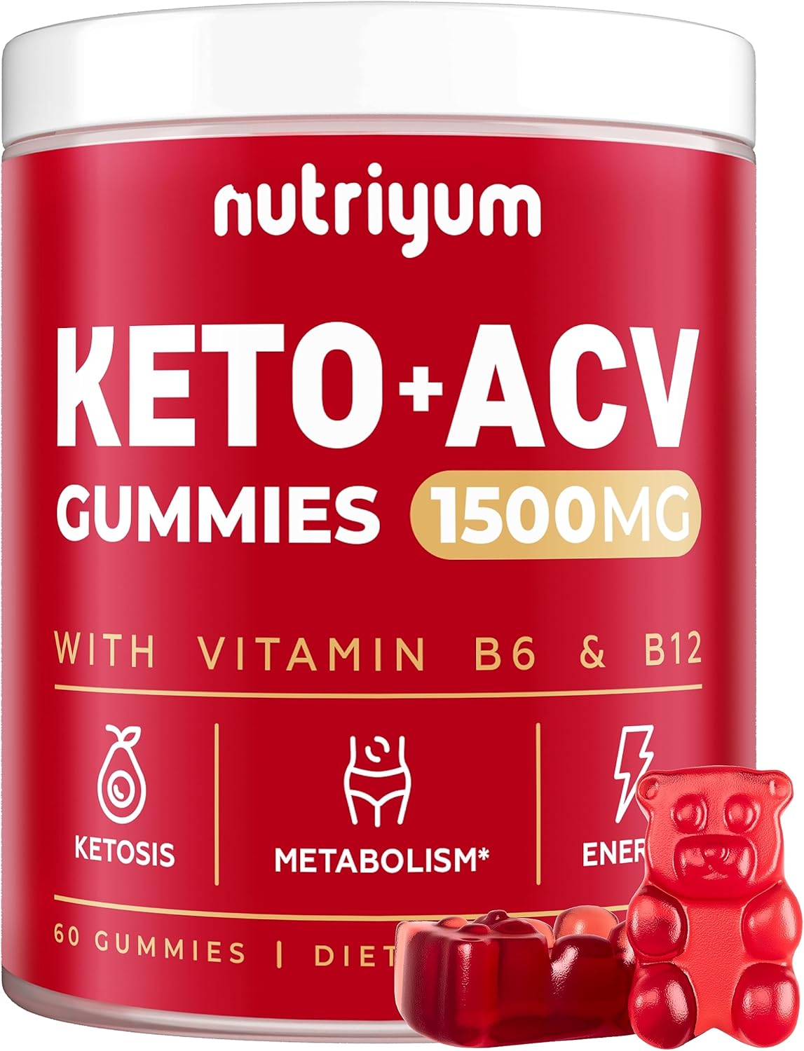 Keto ACV Gummies 1500 mg - 60 pcs A53111
