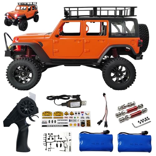 Orange 1/12 RC Rock Crawler with Metal Drive Shaft & Two 1200mAh Battery P405949