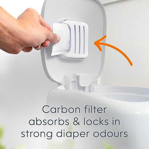 Pink Diaper Pail with Antimicrobial Odor Control W444
