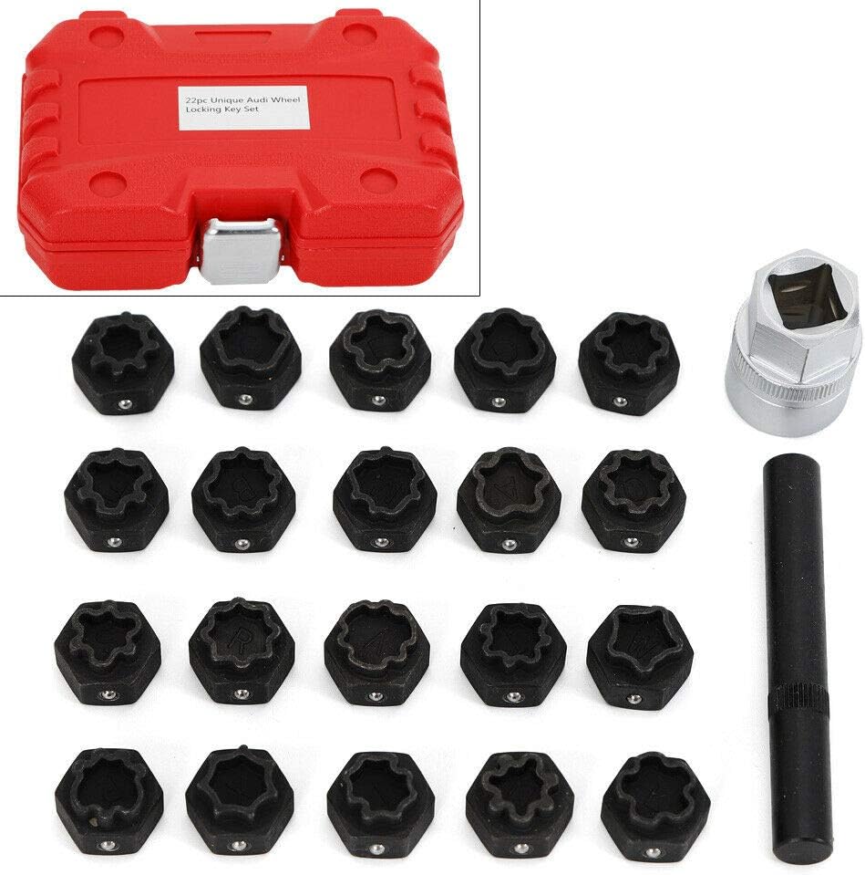 22Pc Wheel Locking Key Anti-Theft Lug Nut Removal Set M6143