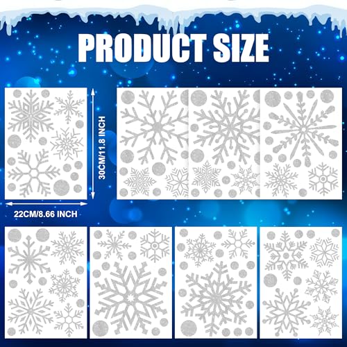 Extra Large Glitter Snowflake Window Clings H60599