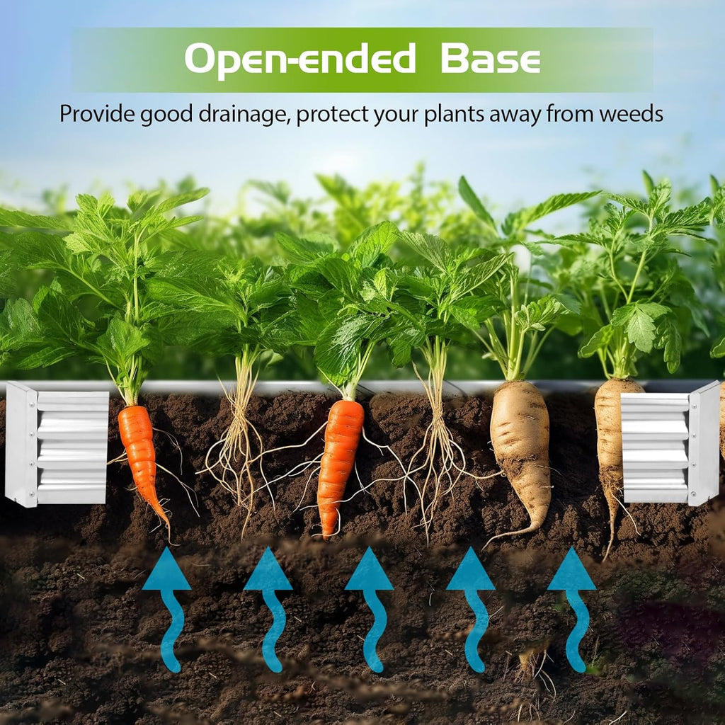 Galvanized Raised Garden Bed with Mesh Cover Greenhouse X93011