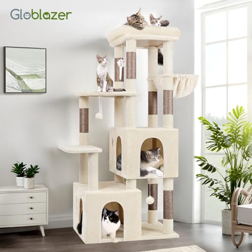 Light Grey Heavy Duty Cat Tree with Scratching Post F50867